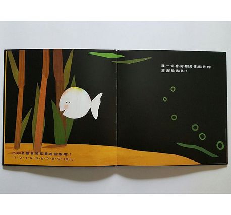 跟小白魚一起玩躲貓貓(翻一翻、找一找)